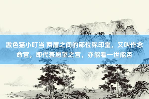 激色猫小叮当 两眉之间的部位称印堂，又叫作念命宫，即代表愿望之宫，亦能看一世能否