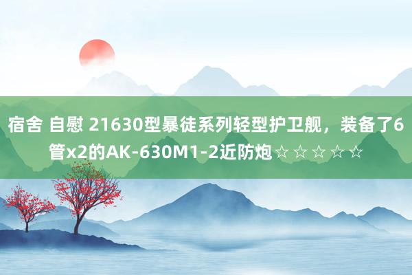 宿舍 自慰 21630型暴徒系列轻型护卫舰，装备了6管x2的AK-630M1-2近防炮☆☆☆☆☆