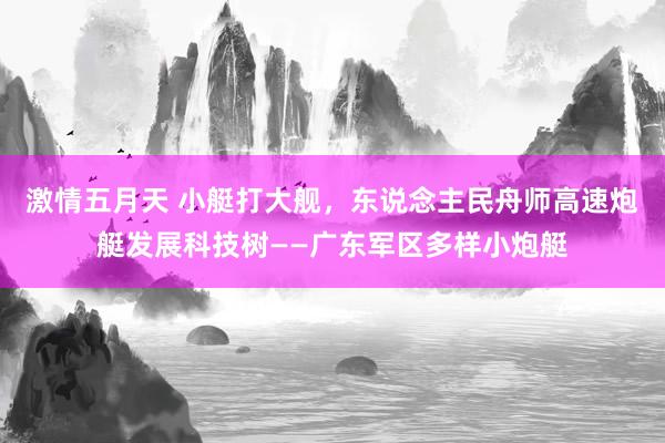 激情五月天 小艇打大舰，东说念主民舟师高速炮艇发展科技树——广东军区多样小炮艇