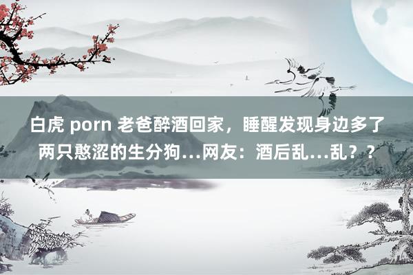白虎 porn 老爸醉酒回家，睡醒发现身边多了两只憨涩的生分狗…网友：酒后乱…乱？？