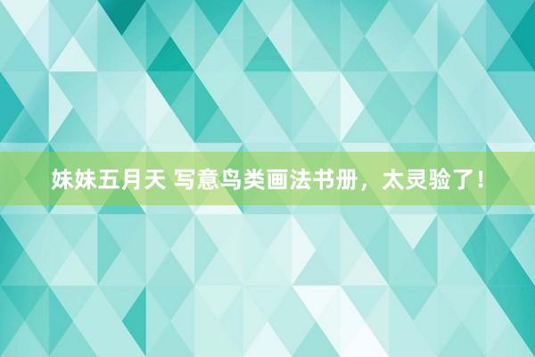 妹妹五月天 写意鸟类画法书册，太灵验了！